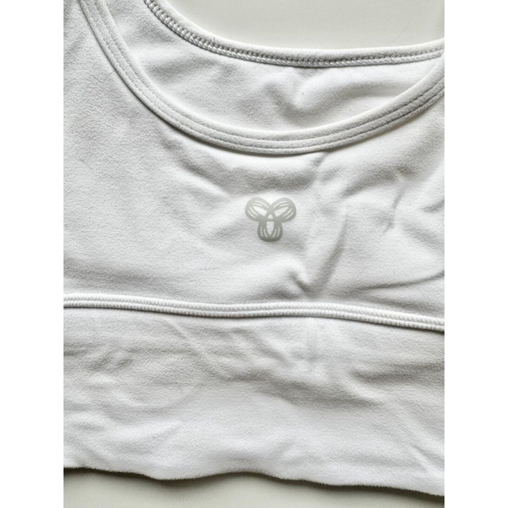 Aritzia TNA TnaButter White Slim Fit Scoop Neck Mini Longline Bra Top, Size M - Picture 4 of 13